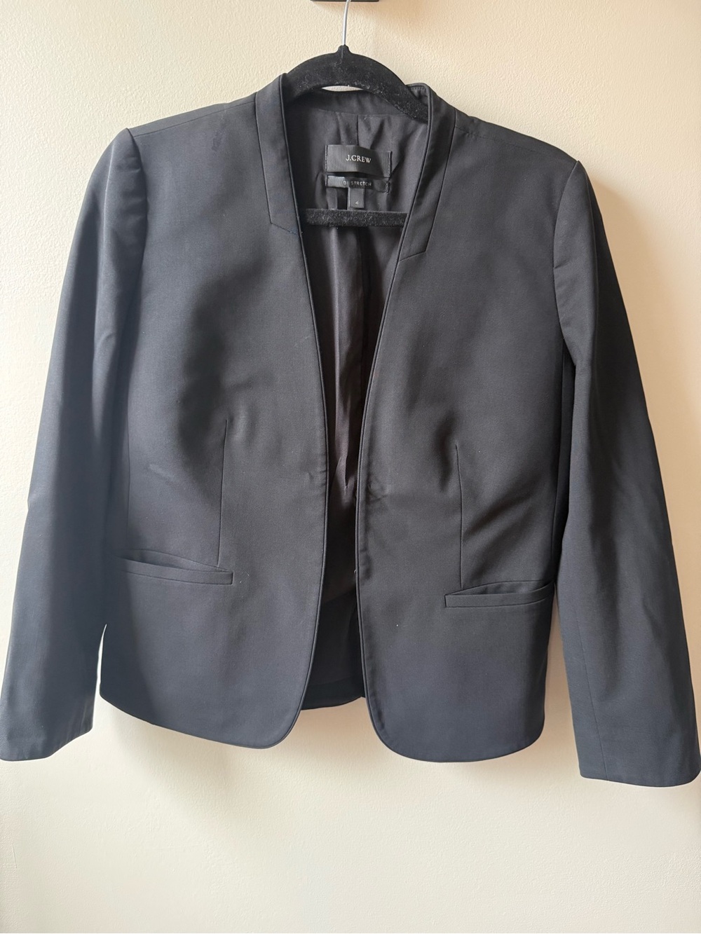 J. Crew Women's Black Open-Front Blazer